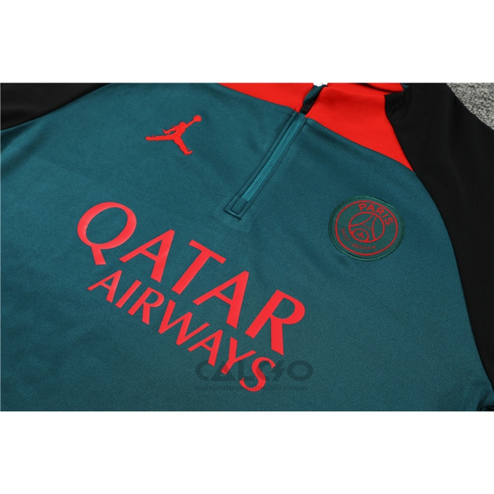 Tuta da Track di Felpa Paris Saint-Germain Jordan 2022-2023 Verde
